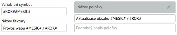 Použití zkratek ve fakturách Použití zkratek v pravidelných fakturách v SuperFaktra.cz