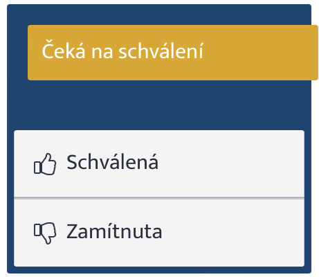 Objednávku lze označit jako vybavenou nebo zrušenou.