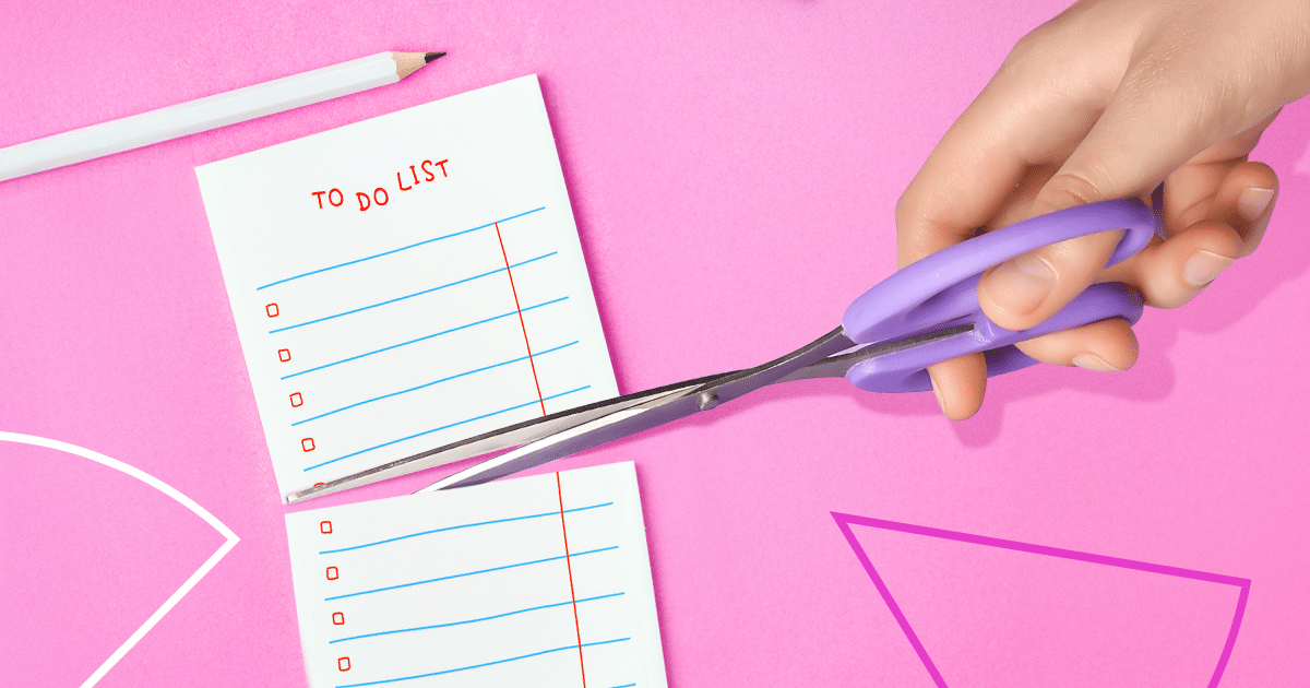 Zkraťte si svůj to-do list, abyste měli dosažitelné cíle.